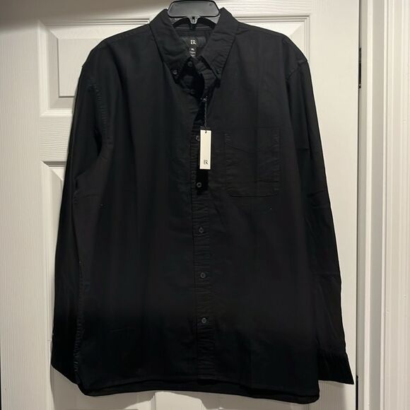 NWT Banana Republic Men’s Black Oxford Shirt Size XL. - Picture 2 of 6